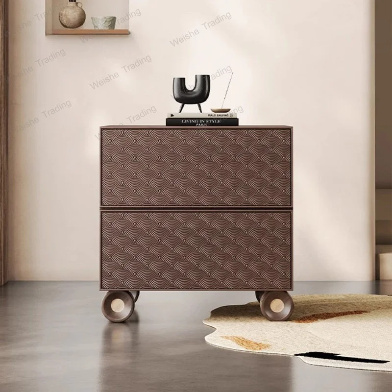 Bedside table Minimal light luxury bedroom bedside table Medieval locker