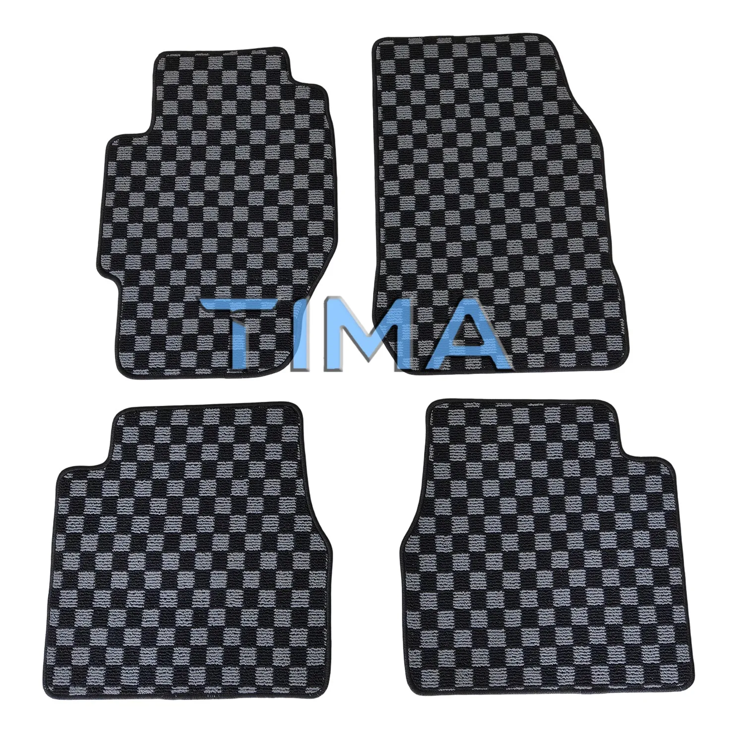 4PCS JDM Checkerboard Pattern Liners Auto Interior Protection Decorative Accessories For Honda Accord Coupe 1998-2002 LHD
