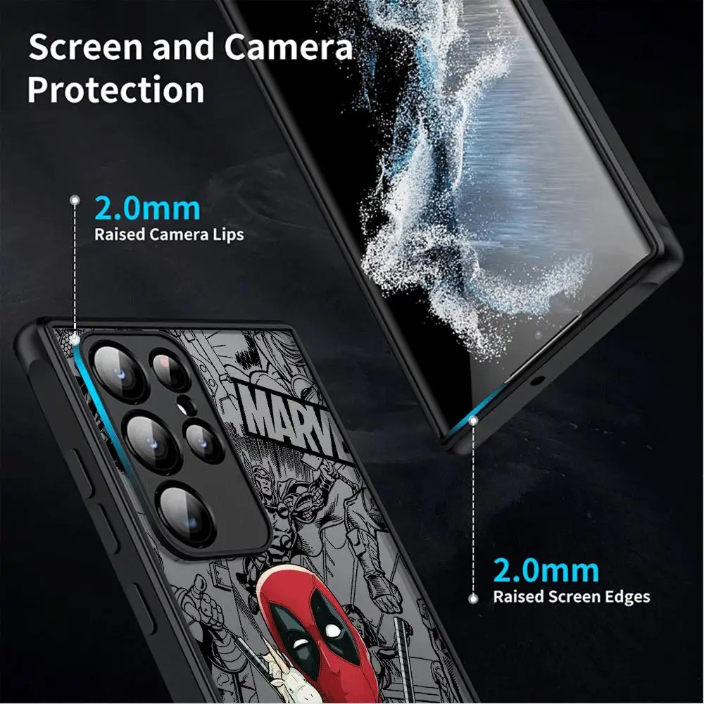 Marvel Deadpool Case for Samsung Galaxy S24 S22 Ultra Note 20Ultra S23 S20 FE S21 Note 20 10 Plus S9 S10Plus Soft Cover image 5