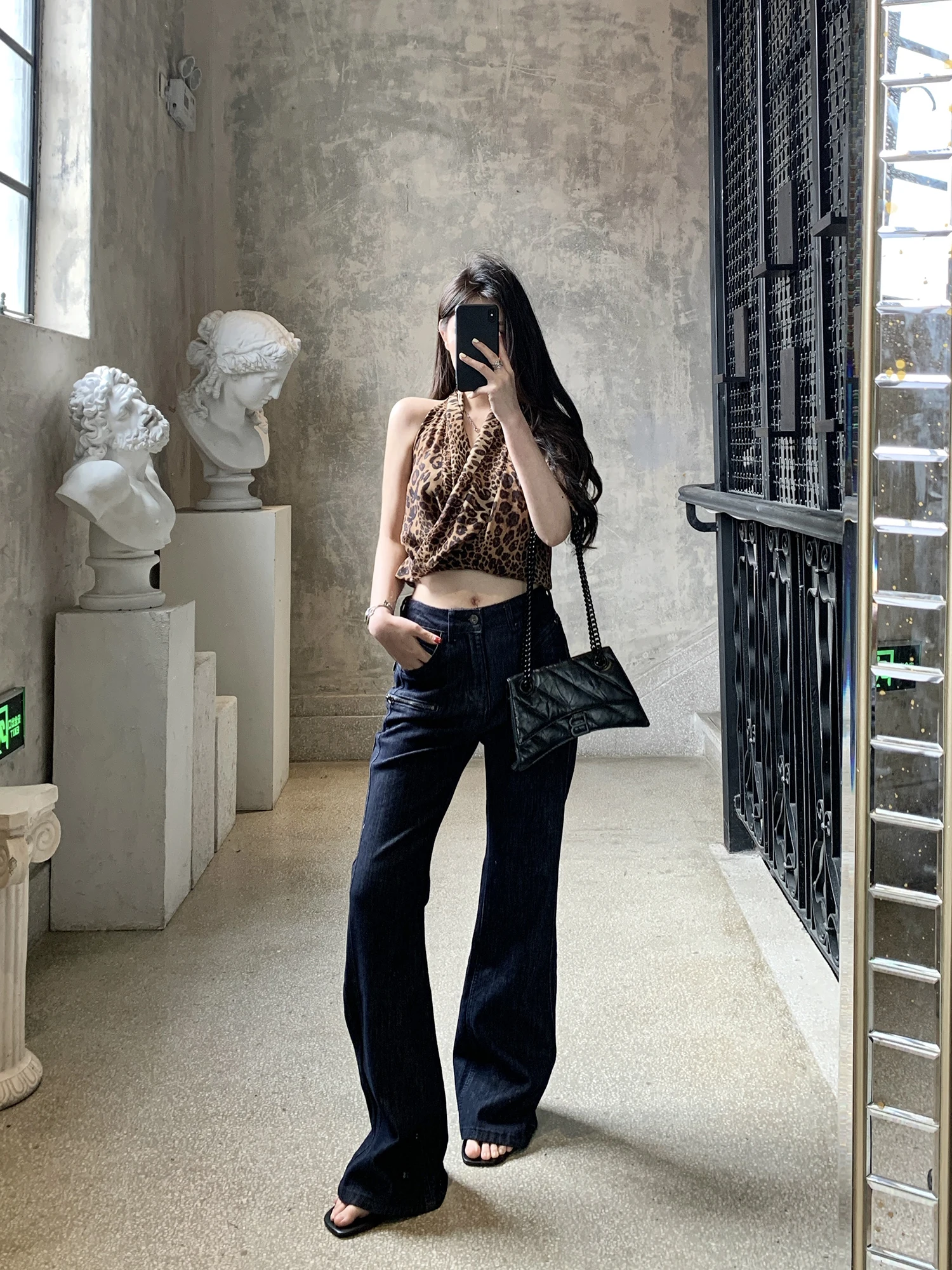 

Spring New High Waist Slimming Denim Jeans Women's Faionable Bell Bot Elastic Waist Slim Fit Hot Girl Jeans Withmxboom