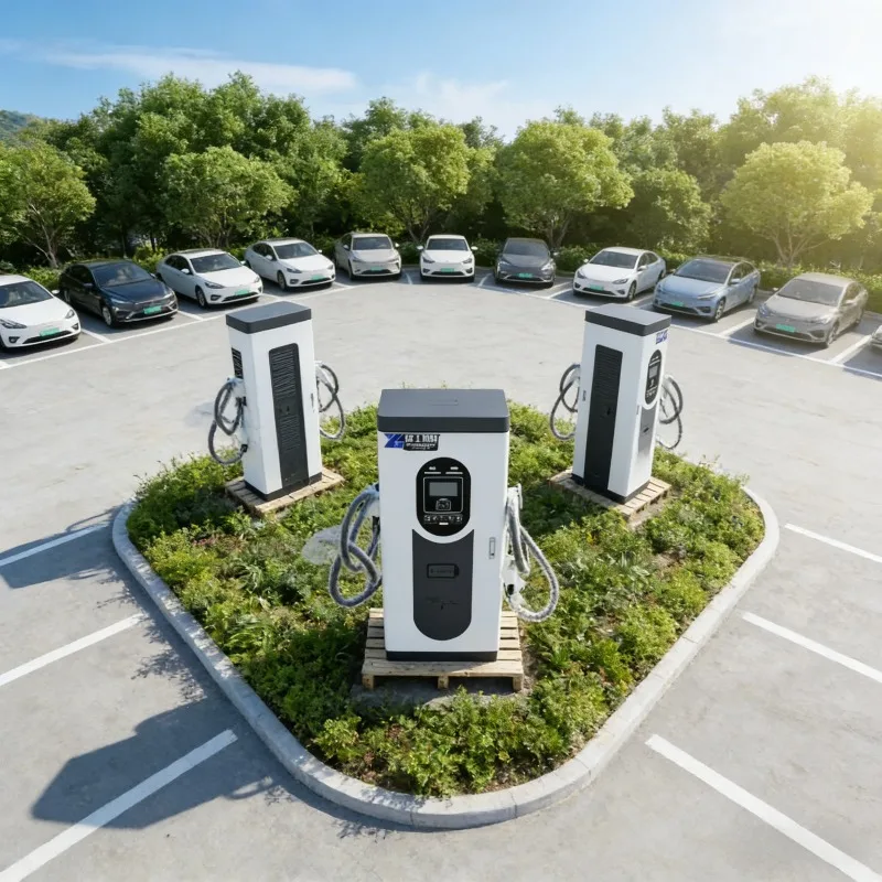 3 Phase EV Charger 11kW 22kW Type 2 Plug Business Park Essential Charging Station