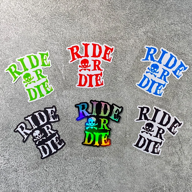 1 шт. RIDE или DIE череп велосипедная рама наклейки водостойкие DIY велосипедная верхняя трубка нижняя трубка руль солнцезащитный крем украшение для езды на велосипеде