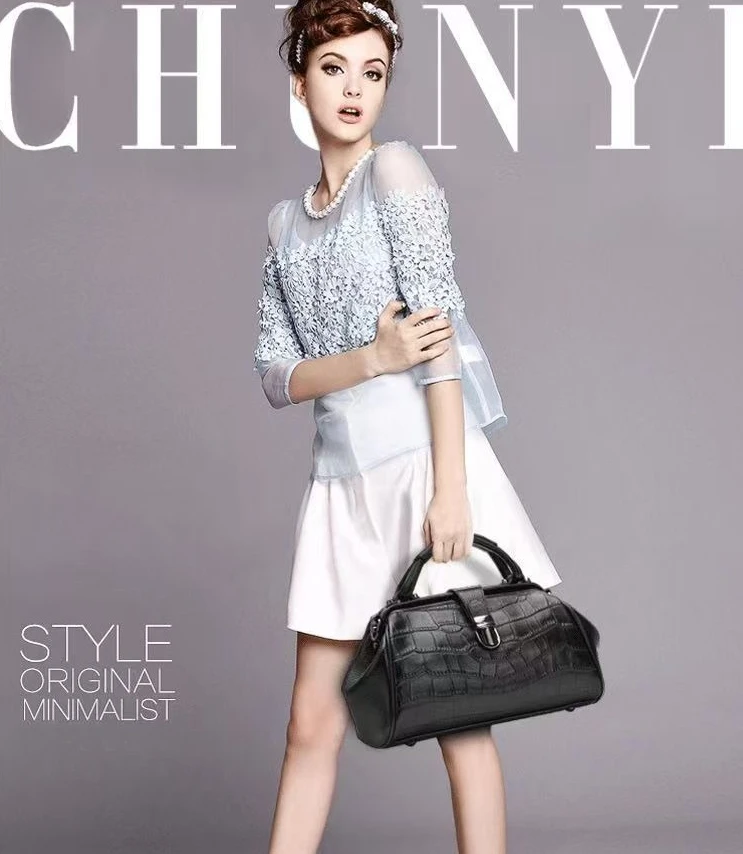 2027 New Fashion Alligator Pattern Women Handbags European Genuine Leather Shoulder Bags Female Girl Brand Luxury Crossbody Bag