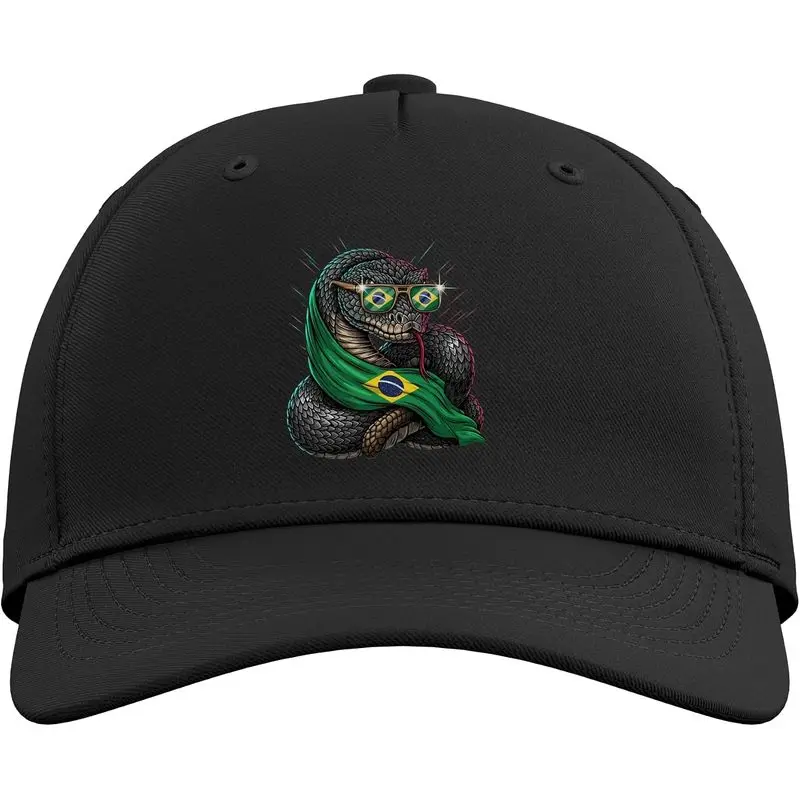 Brazil Flag Snake Brazilian Roots Brasilian Pride Brasil Adjustable Baseball Hat