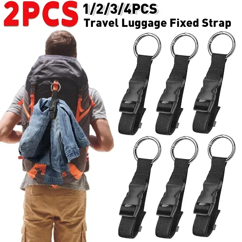 

Travel Add A Bag Luggage Strap Nylon Portable Backpack External Fixed Strap with Release Buckle Jacket Holder for Travel Hiking