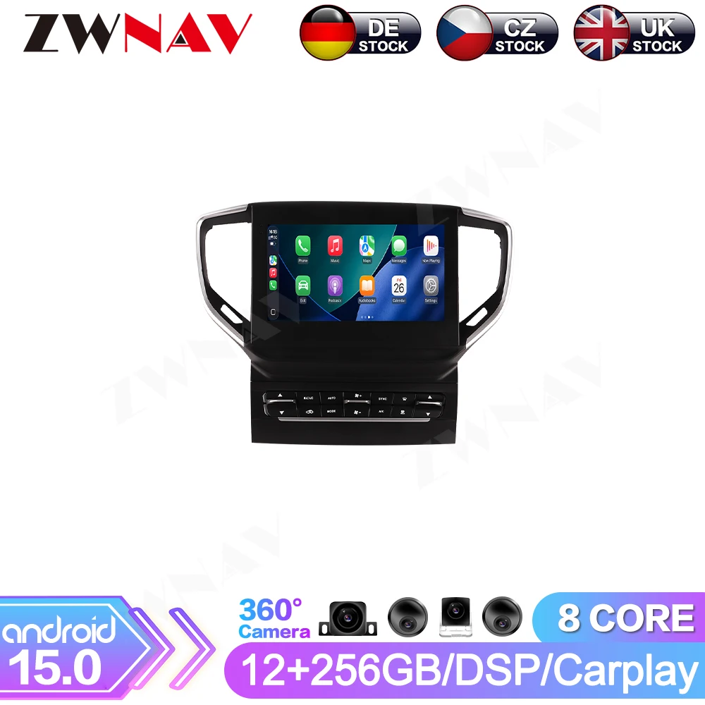 

Автомобильный радиоприемник Carplay с 9-дюймовым сенсорным экраном для Maserati Ghibli 2017-2020 Android 15 GPS-навигация Автомобильный мультимедийный плеер Головное устройство