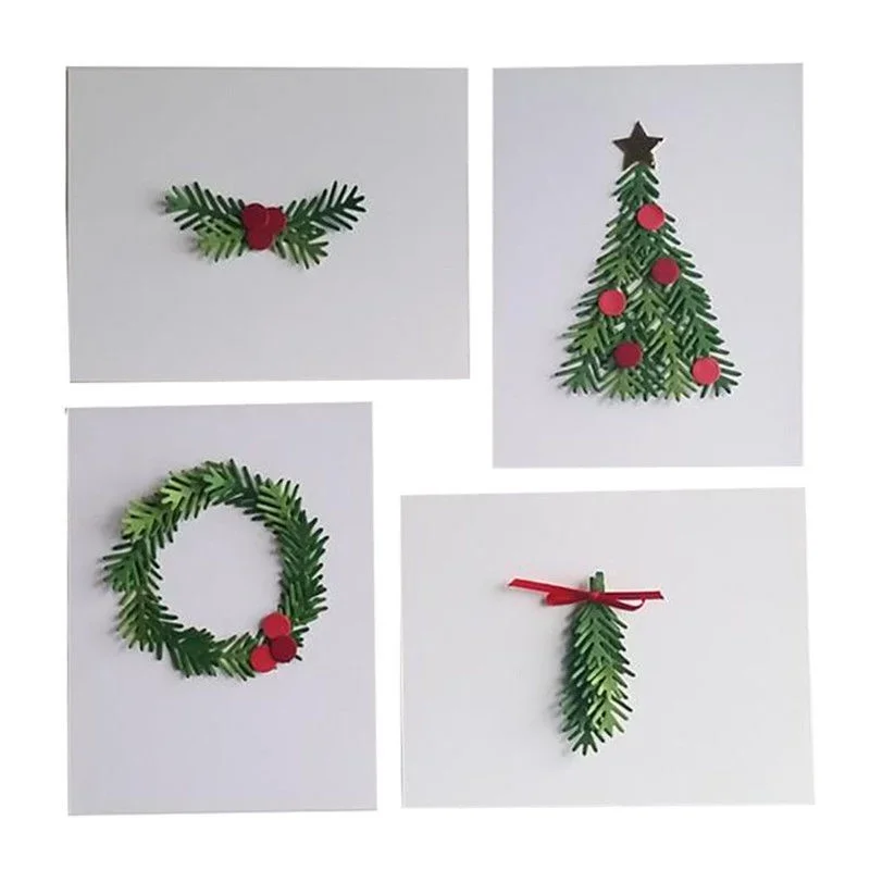 2017 New Metal Christmas Tree Wreath Cutting Dies Stencil Scrapbook DIY Paper Craft Gifts