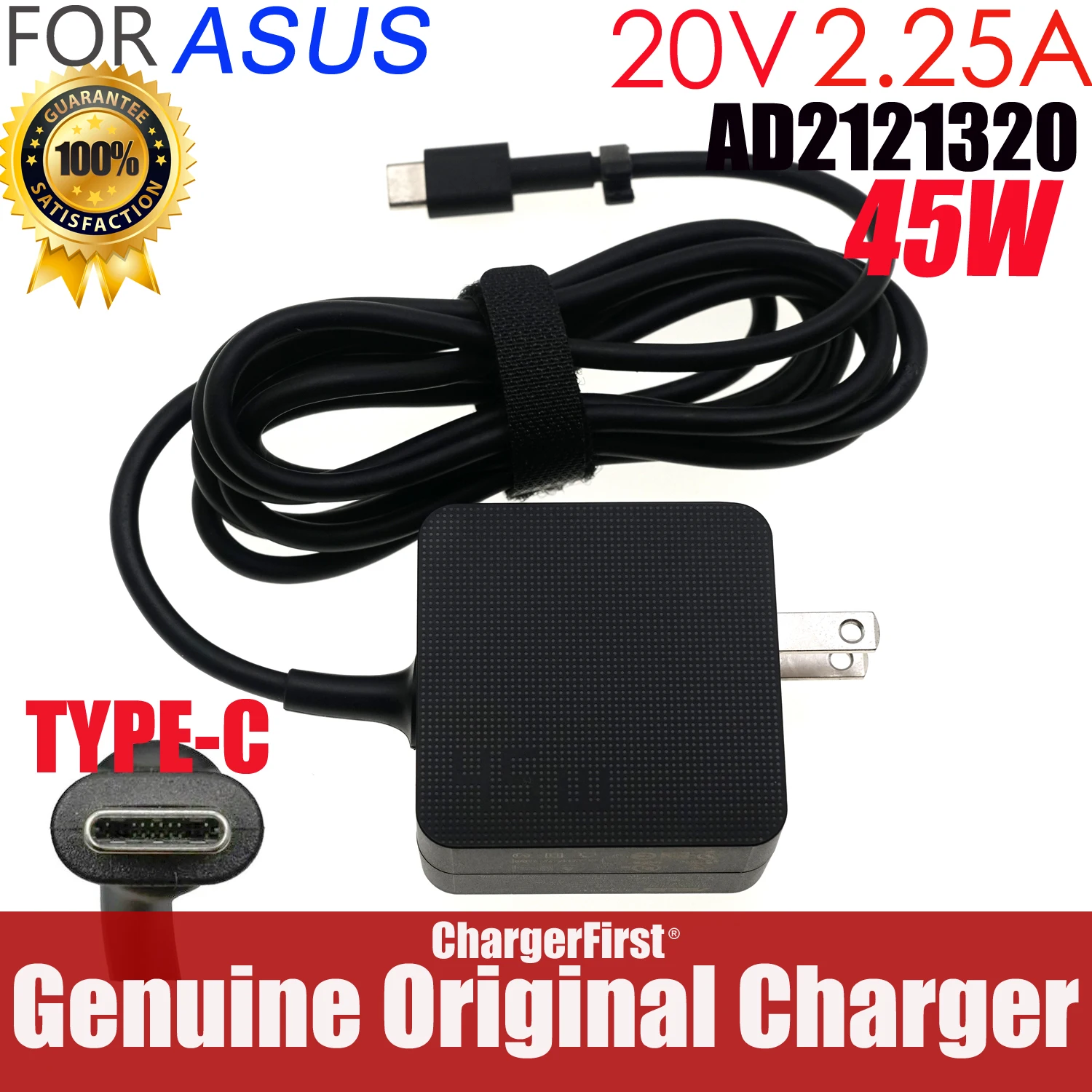 Genuine AD2121320 ADP-45XE D 20V 2.25a 45W Type-C USB-C AC Adapter for Asus Laptop Power Supply Charger ADP-45EW Y