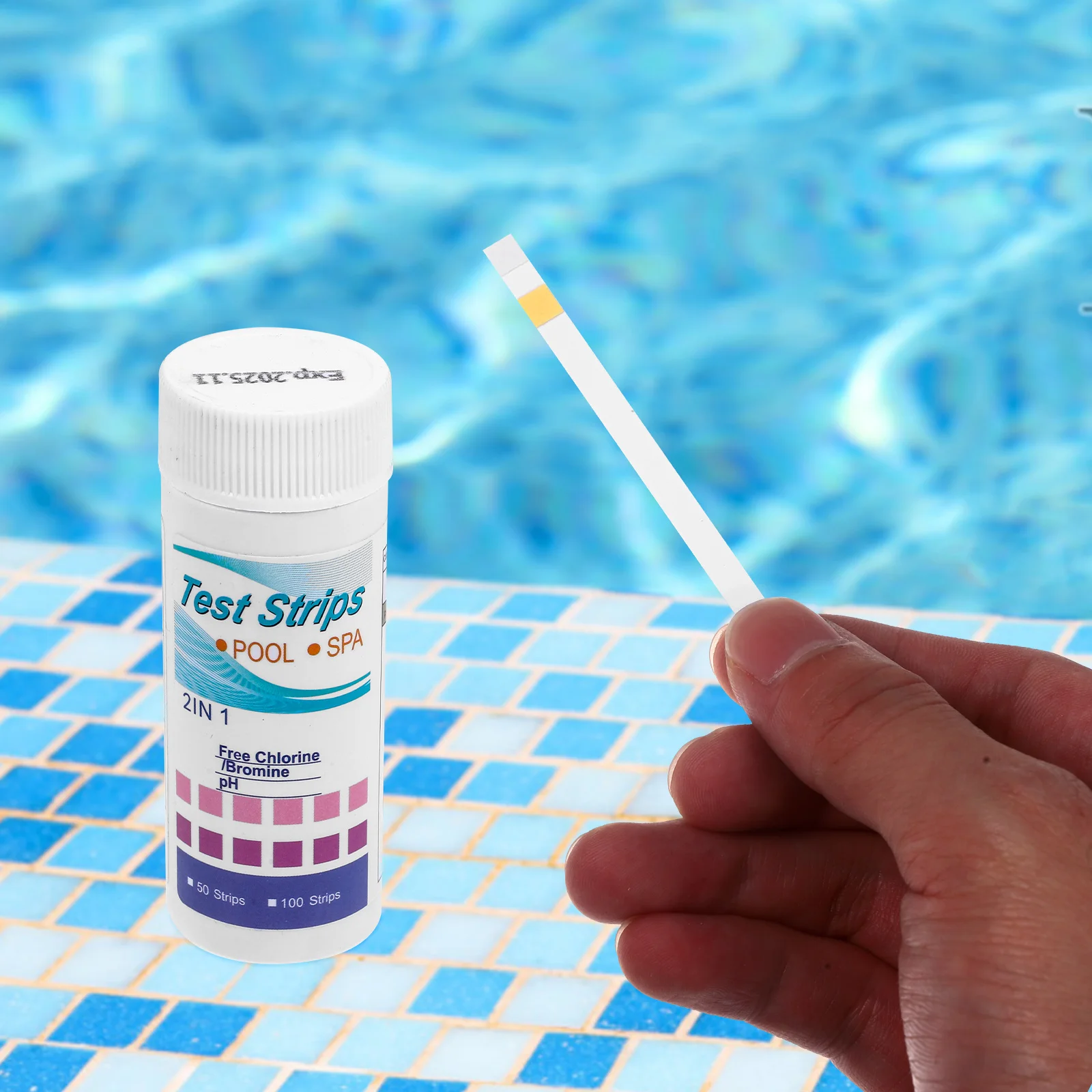 

Water Quality Test Paper 2in1 pH Chlorine Strips Hardness Testing Kit Hot Tub Aquarium Pool Test Strips Water Testing