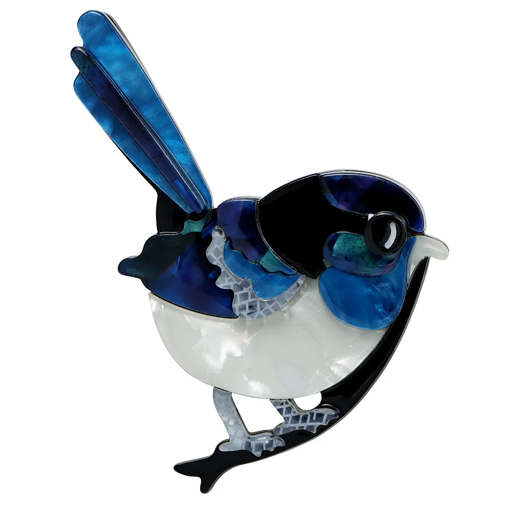 Accesorios de animales de moda hechos a mano, broche de pájaro de dibujos animados acrílico, insignia para bolso de ropa ﻿