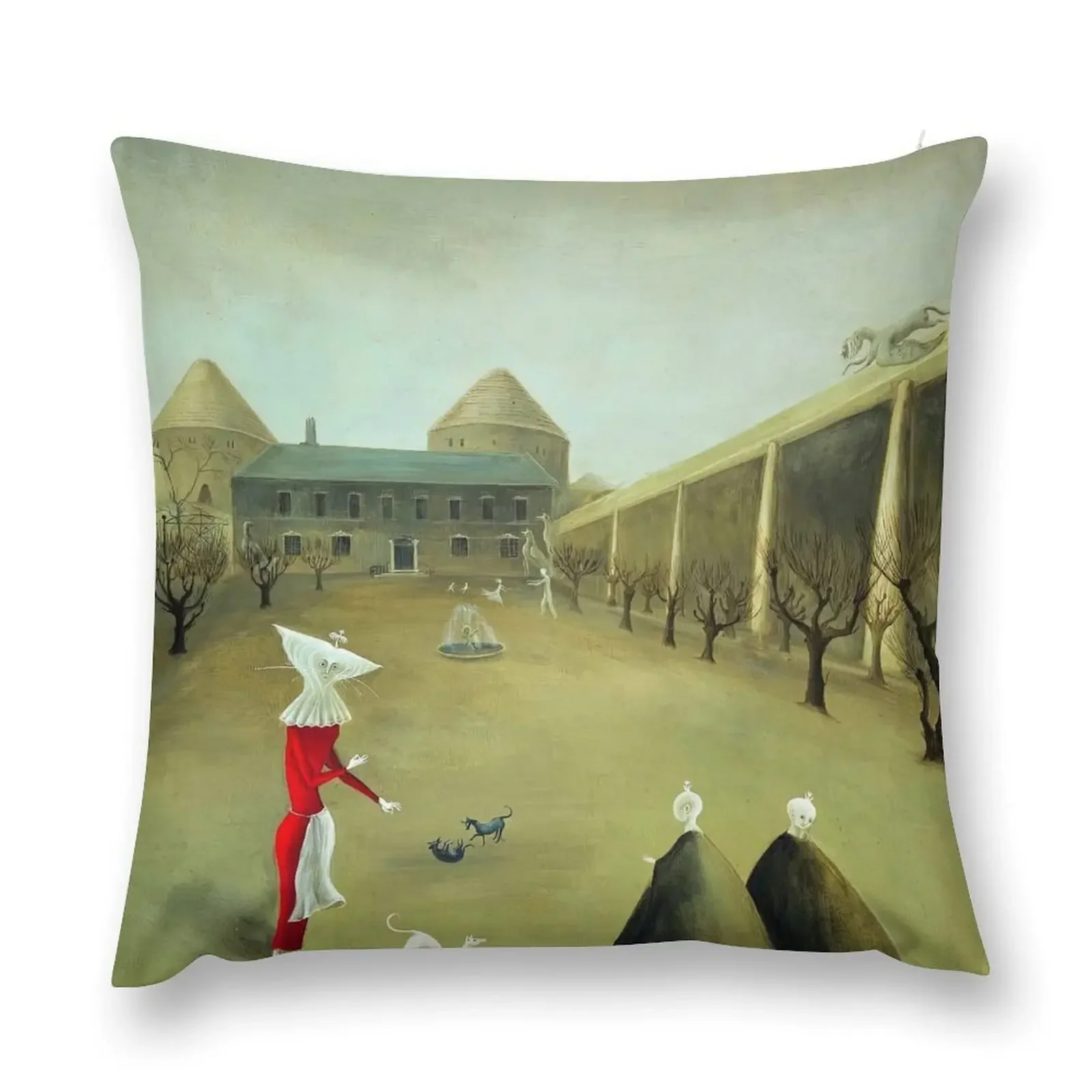 leonora carrington artwork Throw Pillow Pillowcases Bed Cushions Pillows Aesthetic pillow