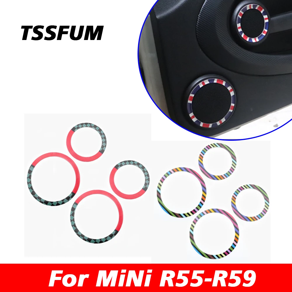 

Union Jack Car Speaker Cover Trim Sticker Door Horn Decoration Ring for MINI COOPER S JCW Clubman R55 R56 R57 R58 R59 Accessorie