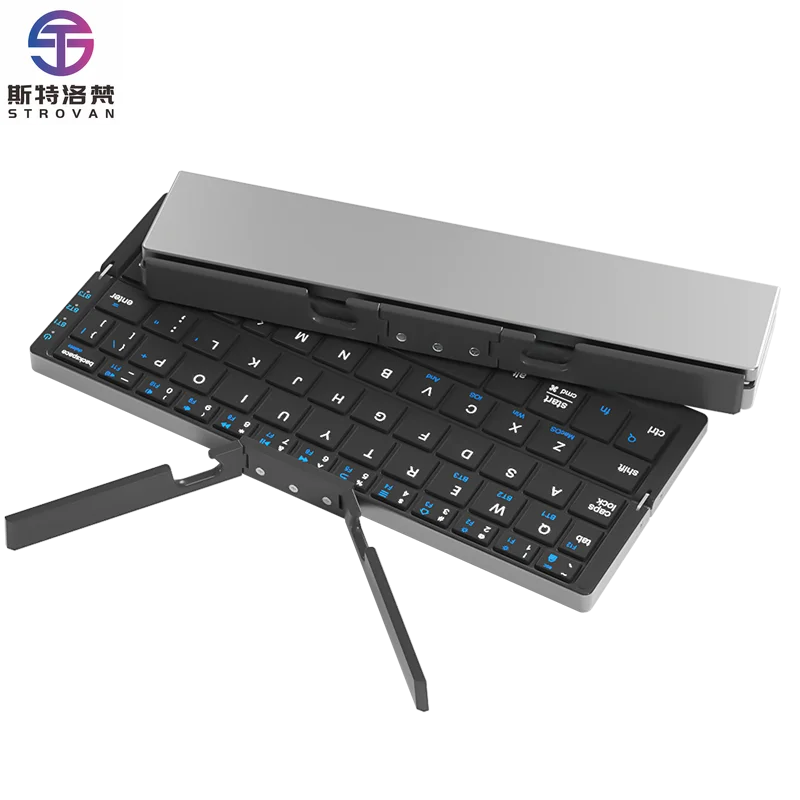 

Горячая складная клавиатура с металлическим подключением и поддержкой телефона для планшета, телефона, Ipad, ноутбука, поддержка 3, устройство, клавиатура с Bluetooth