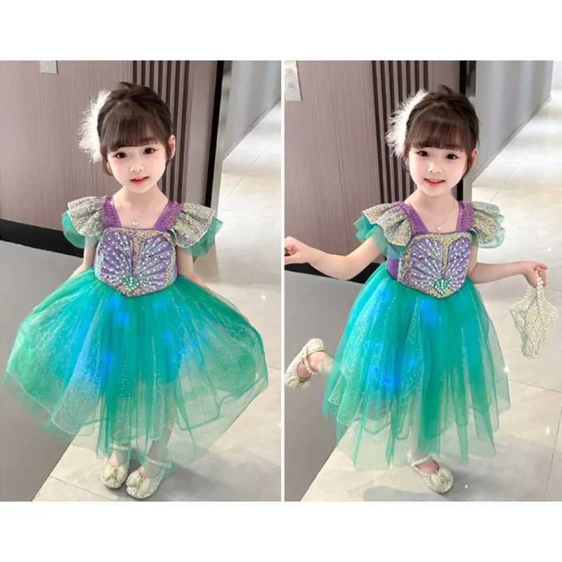 2024 New Western style Mesh Skirt Summer Mermaid Princess Skirt