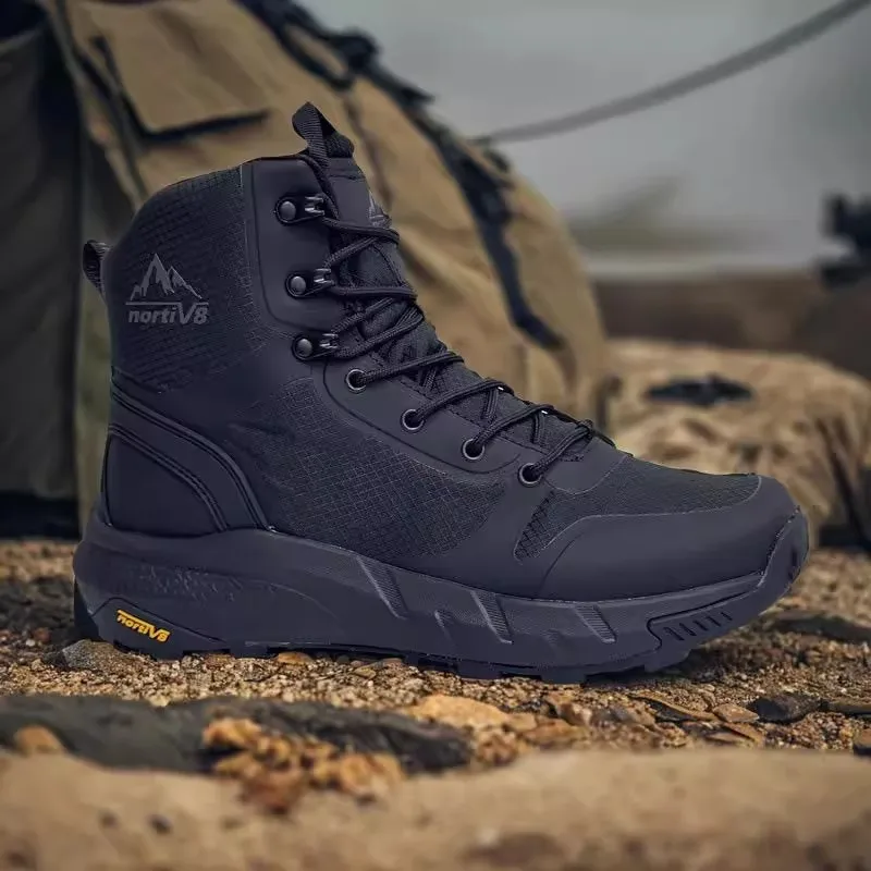 Classic brand zipper men's hiking shoes, professional anti-slip desert shoes, designer wearable mid-top hiking sports shoes