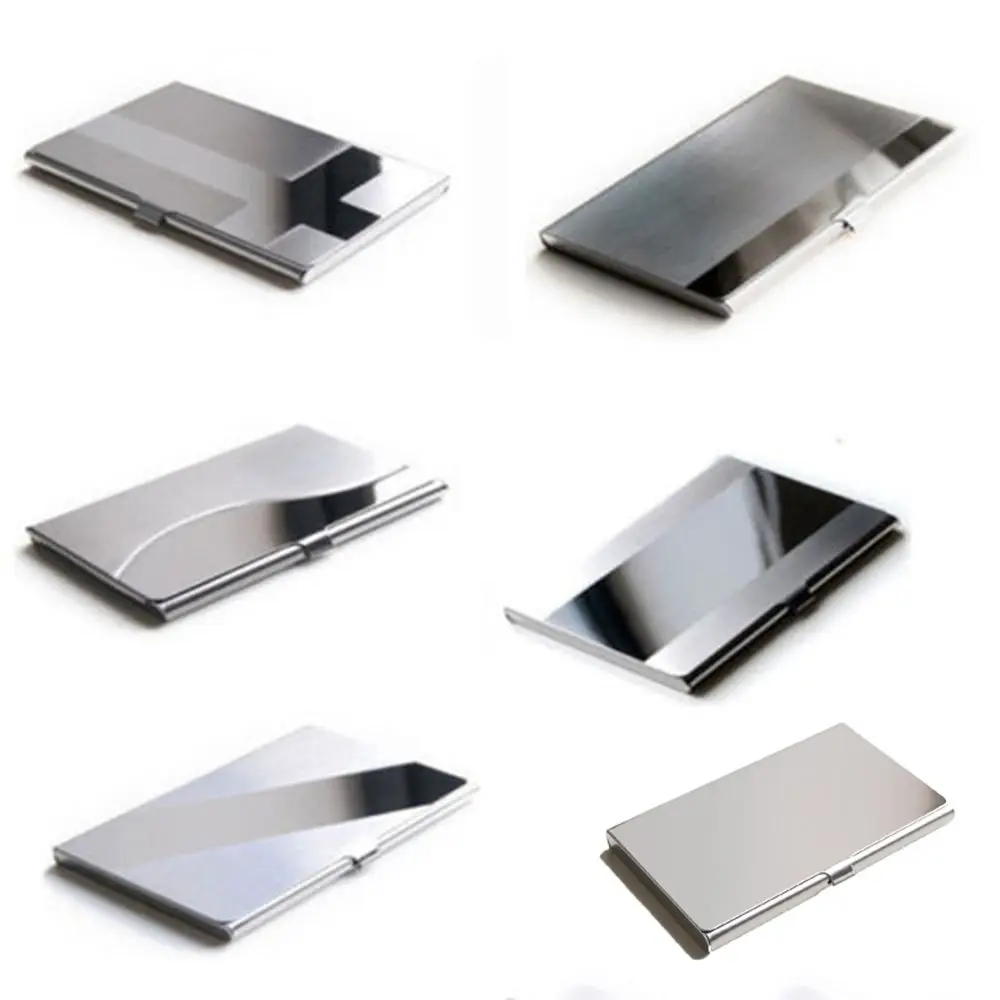 Creative Business Card Case Stainless Steel Aluminum Holder Metal Box Cover Credit Men Business Card Holder Card Metal Wallet