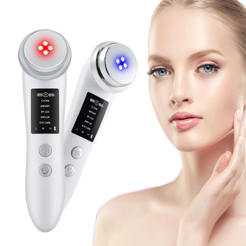 RF EMS Beauty Device Firming Lifting Skin Rejuvenation Face Massager Eye Care Facial Cleansing Radio Frequency Essence Import