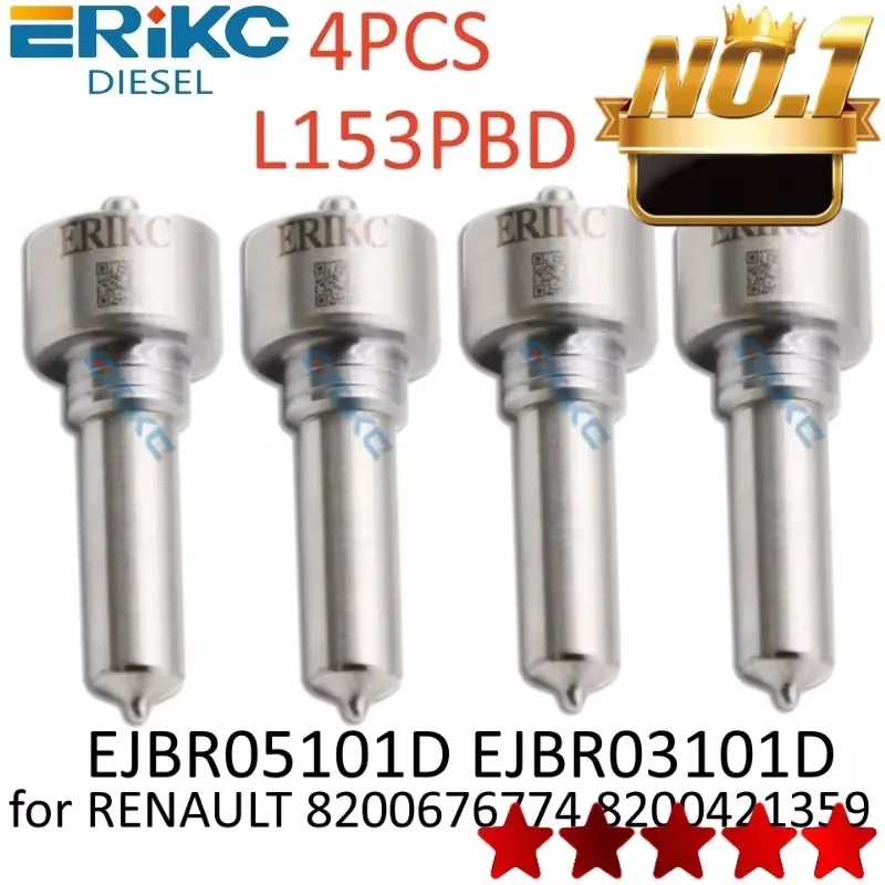 

Injector Nozzle L153PBD Overhaul Repair Kits L153PBC for EJBR05101D EJBR03101D for RENAULT 8200676774 8200421359 4PCS
