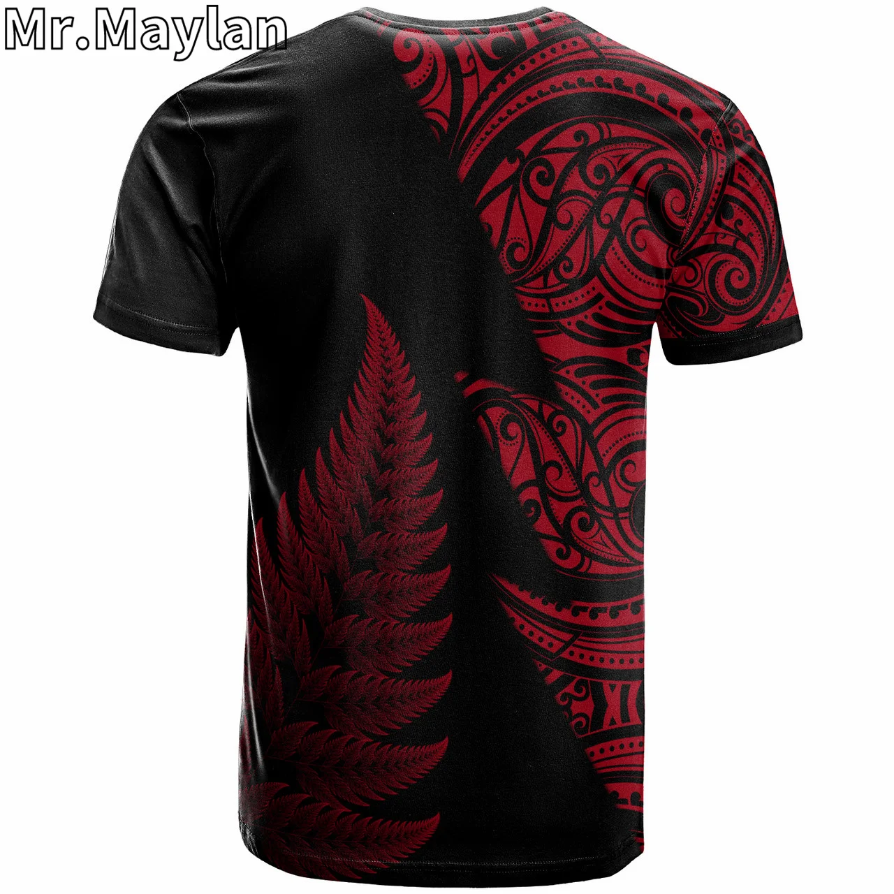 Personalised 3D Printed New Zealand T-Shirt New Zealand Rugby Red Fern Symbols Tshirt Men Women Streetwear Unisex Tee Tops-8