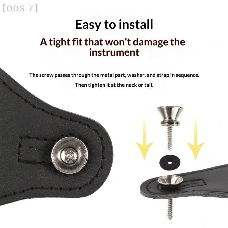 2Pcs Metal Electric Bass Guitar Strap Lock Pegs Anti-slip Easy Install Locks for Guitarists Daily Training Performance Use【WO】