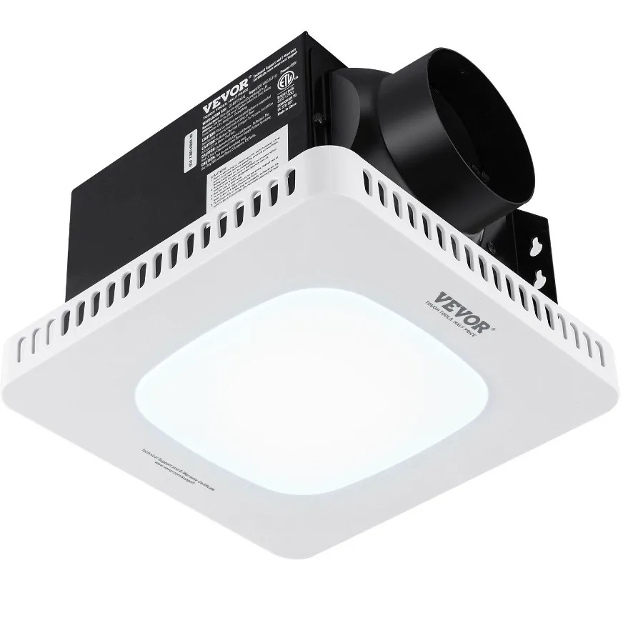 

Вытяжной вентилятор для ванной комнаты, 80 куб. футов в минуту, высокоэффективная вентиляция, 1,5 комплекта, низкий уровень шума, полностью медный двигатель, энергосберегающий потолок для ванной комнаты