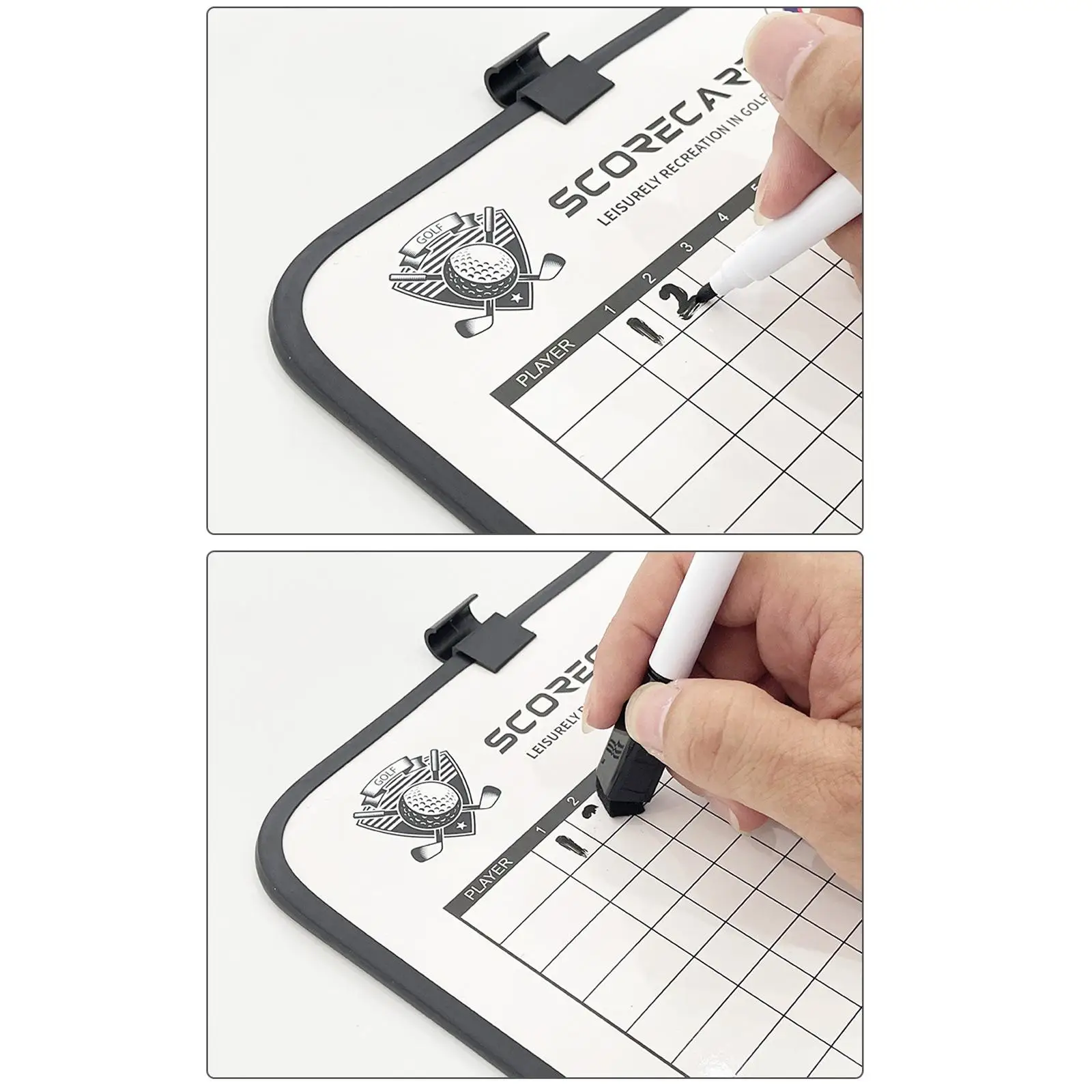 Golf Competition Scoreboard Hardboard Erasable Score Card Writing Board Golf Accessories for Golf Balance and Scoring