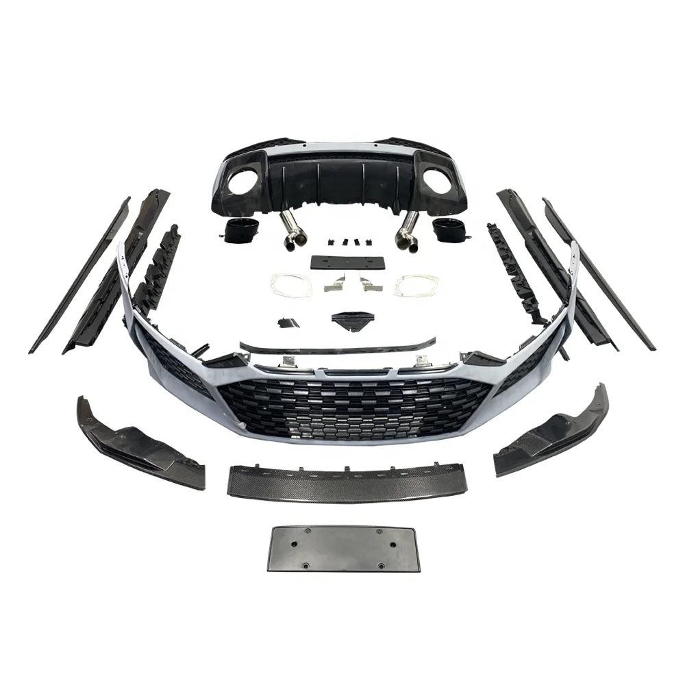

Hot Sale Old Model Upgrade New PP/carbon Fiber Body Kit Car Bumpers Modified Front Bumper Grill Skirts for R8 2016-2018