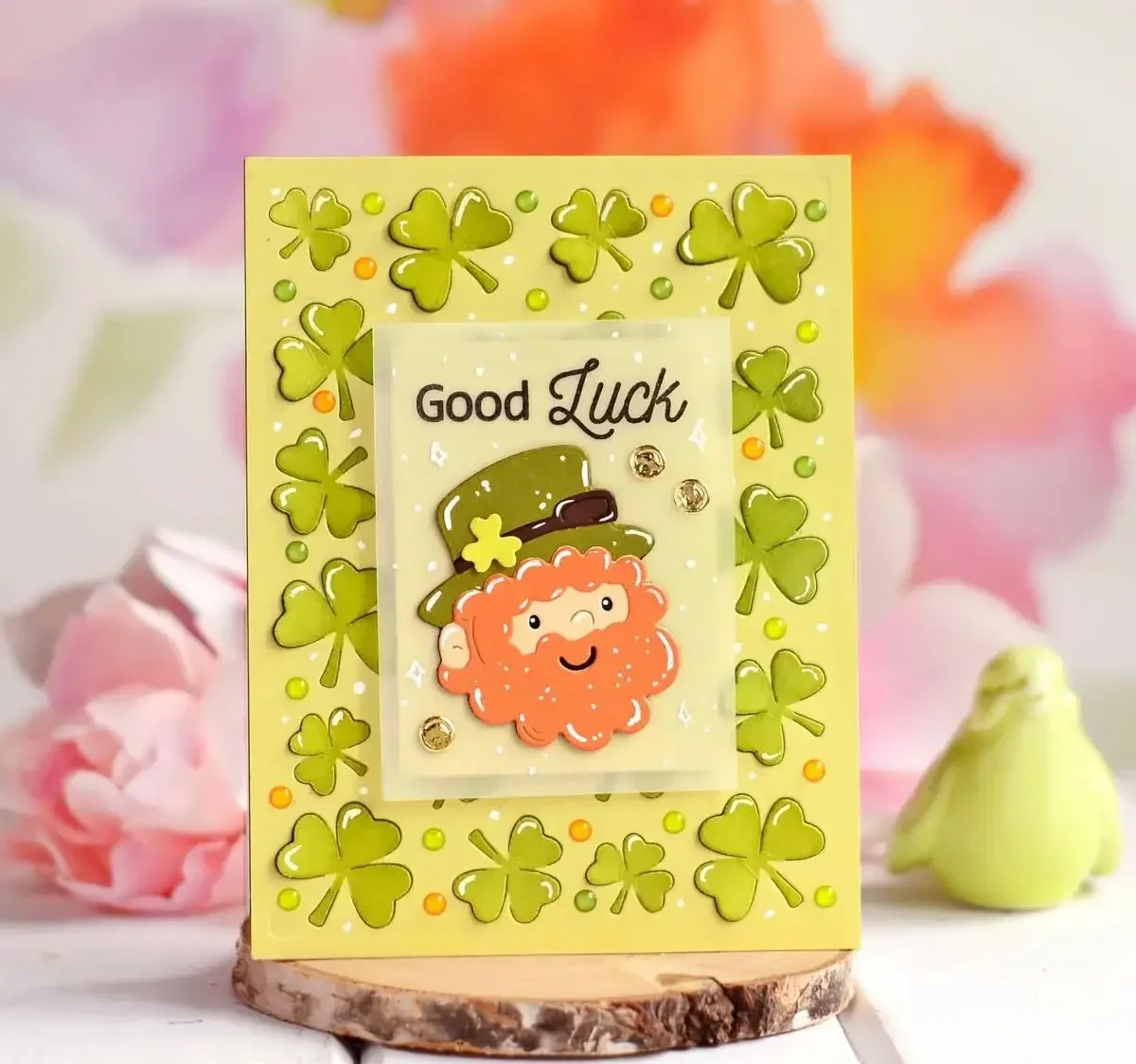 Piggy Craft metal cutting dies cut die mold Clover Panel Shamrock Scrapbook paper craft knife mold blade punch stencils dies