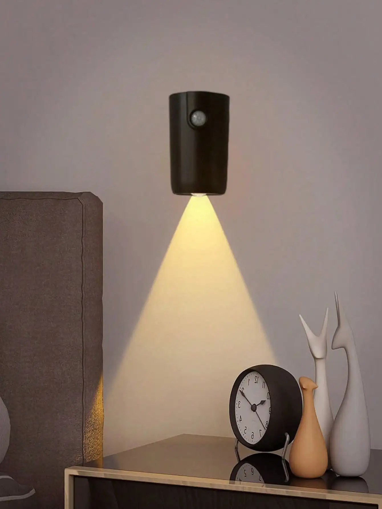 Rechargeable Motion Sensor LED Wall Light, 3-Color Dimmable Magnetic Adhesive Light for Home