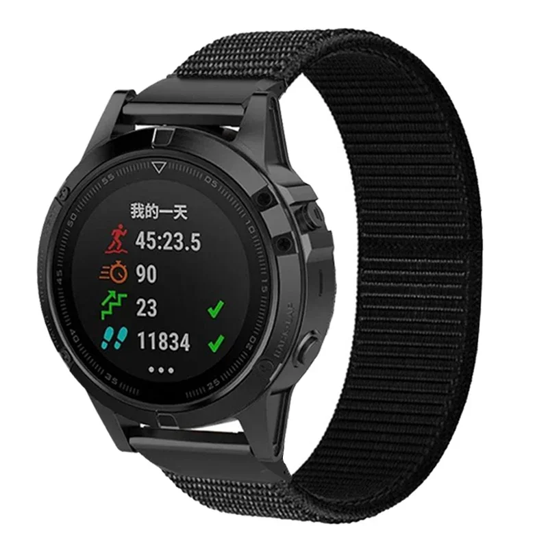 Cinturino in Nylon a sgancio rapido per Garmin Fenix 7 7S 7X 6 6X Pro 5 5X 3HR accessori per cinturini Forerunner 935 945 955 bracciali