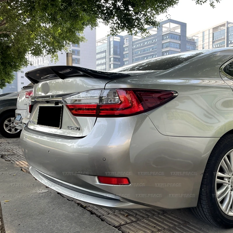 R Style Real Carbon Fiber Rear Trunk Lip Spoiler Wing Car Accessories For LEXUS ES 2013-2017 ES250 ES300H ES350 ES200