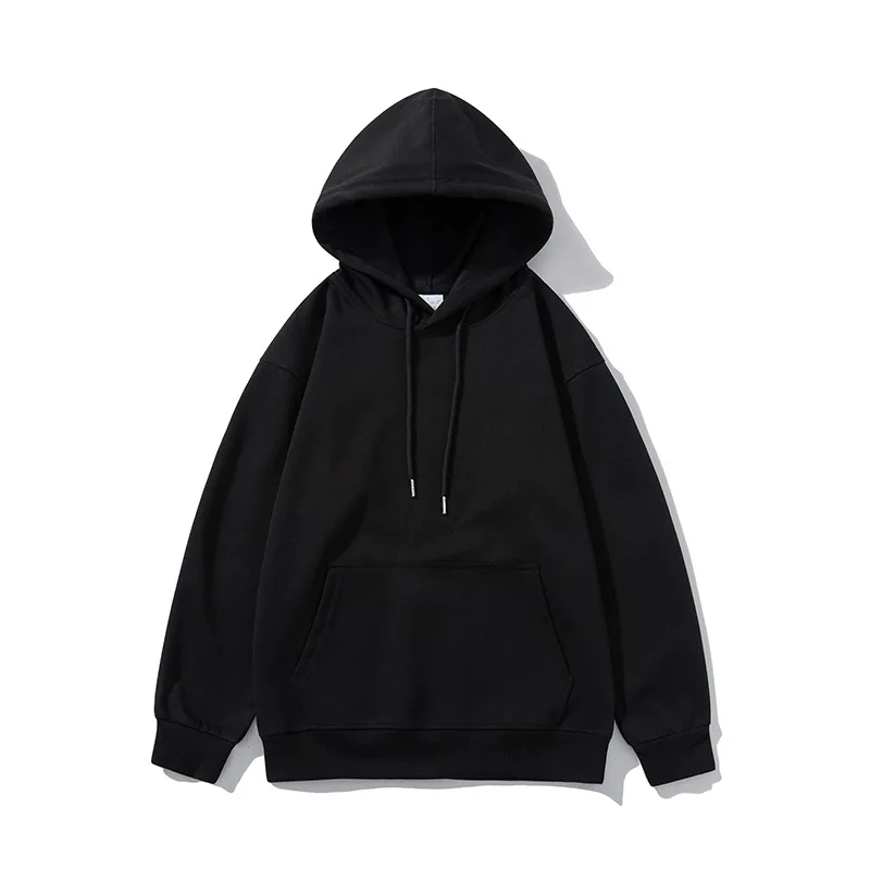 Men Woman's Sweatshirts Solid Drop Shoulder Korean Female Hooded Pullovers Thicken Warm Oversized Hoodies Tops Y2k Hoodie 후드티