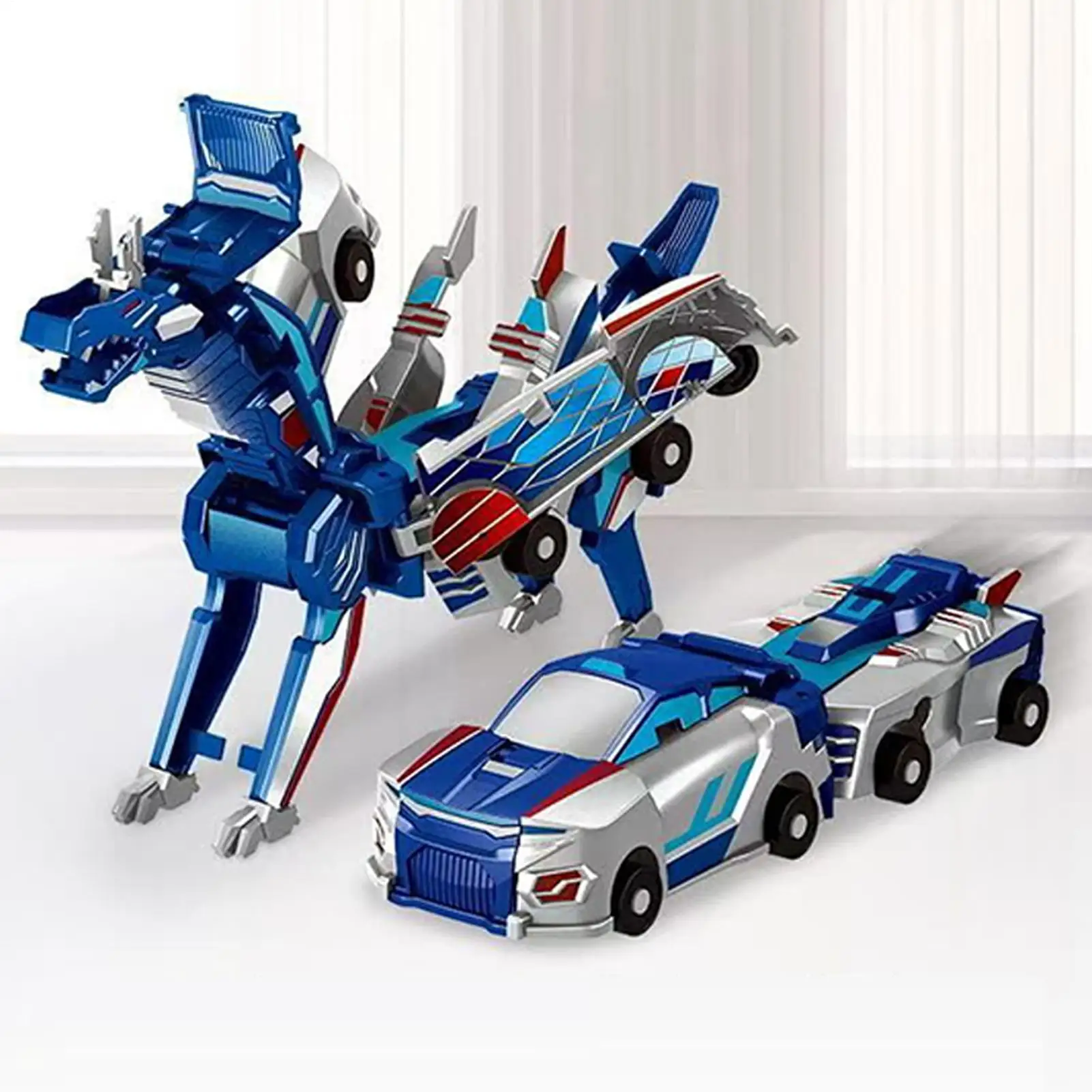 Magnetic Dinosaur Pull Back Cars 4Packs Collision Transforming Dragon Vehicle Toys for Toddlers Age 3-5, Birthday Christmas Gift