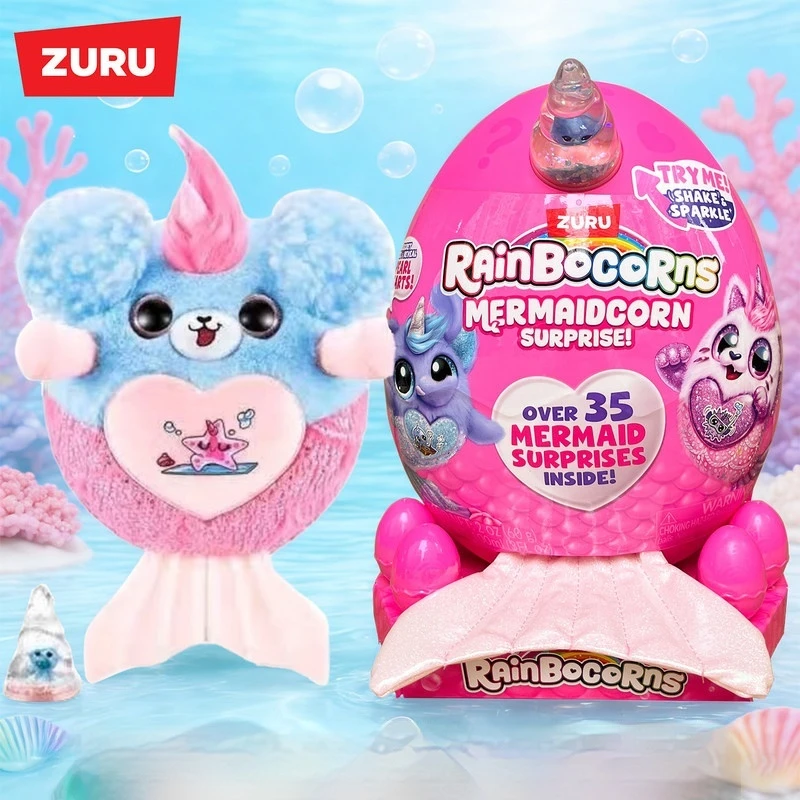 

Набор Zuru Rainbocorns: Волшебное яйцо-сюрприз с единорогом и русалкой, плюшевая кукла в закрытой коробке с подарками, игрушки для девочек на день рождения и Рождество