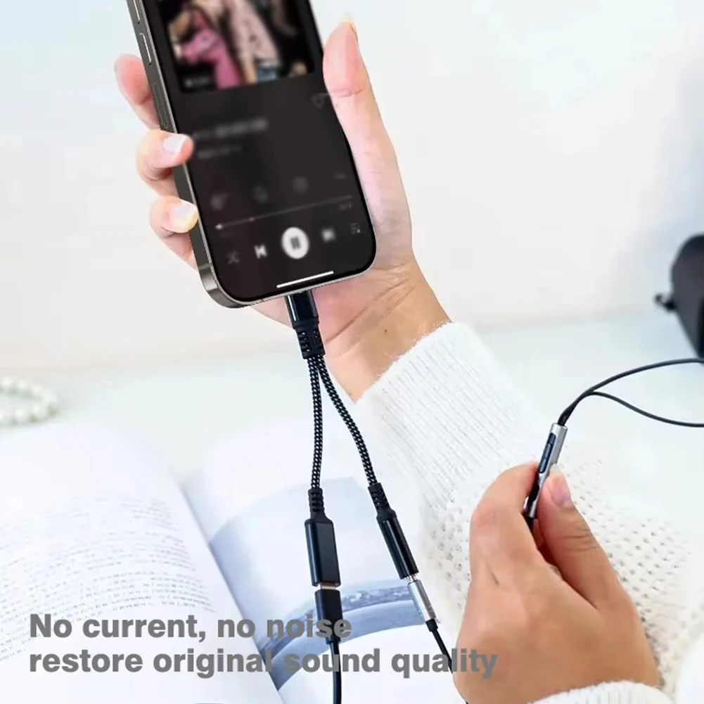 Byscoon 2IN1 USB Type C To 3.5mm Aux Adapter Type-c 3 5 Jack Audio Cable Earphone Cable Converter For Samsung OPPO Xiaomi Redmi