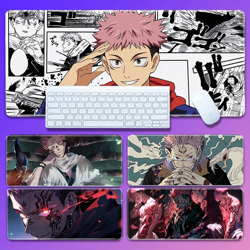 

Anime Jujutsu Kaisen Mouse Pad 90cm*40cm Extra Large Male Edge-Locked Office Desk Mat Computer Keyboard Pad Student