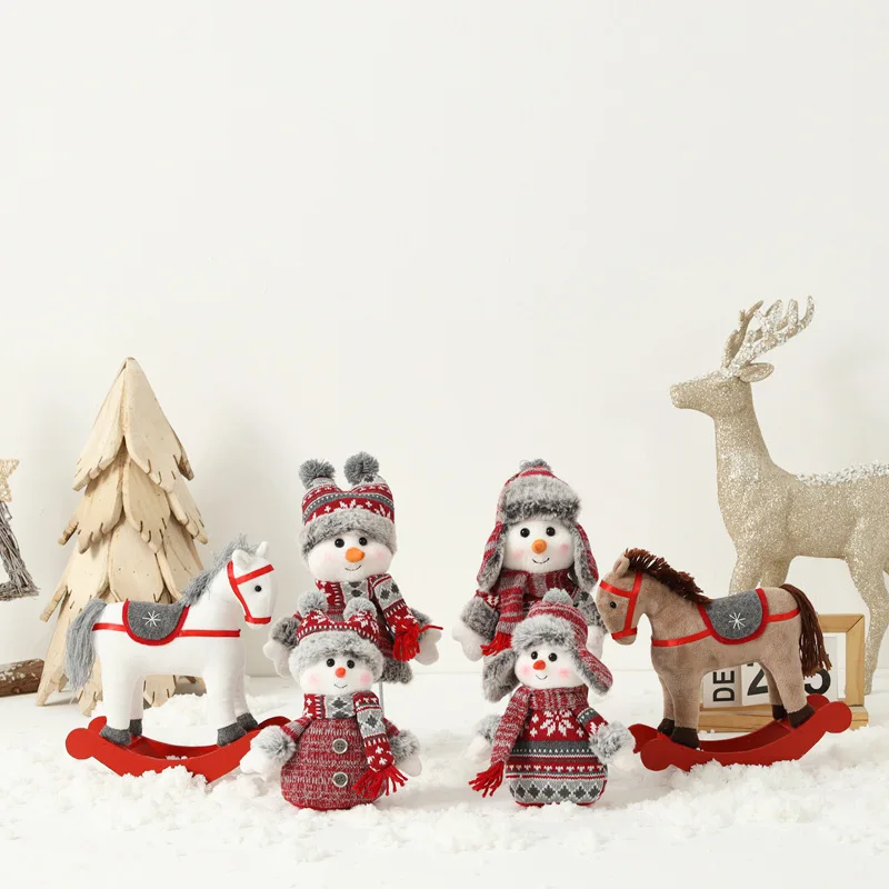 Weihnachtsdekoration, perfektes Weihnachtsgeschenk, Heimdekoration, Weihnachtsmütze, Schneemann, Puppe, Mini-Figur, Zuhause, Tischdekoration, Spielzeug, Geschenke