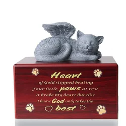 Wood Pet Cremation Box Pet Urns Small Dog Cremation Box for Ashes Box for Cat or Dog Urns for Ashes Keepsake Memorial Urns