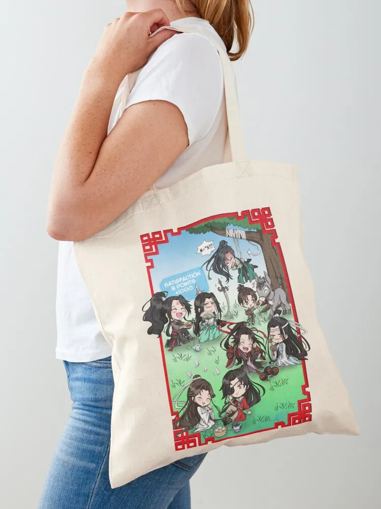 

MXTX Danmei Picnic Tote Bag supermarket folding bag reusable shopping bags cloth bag woman tote bags cloth bags