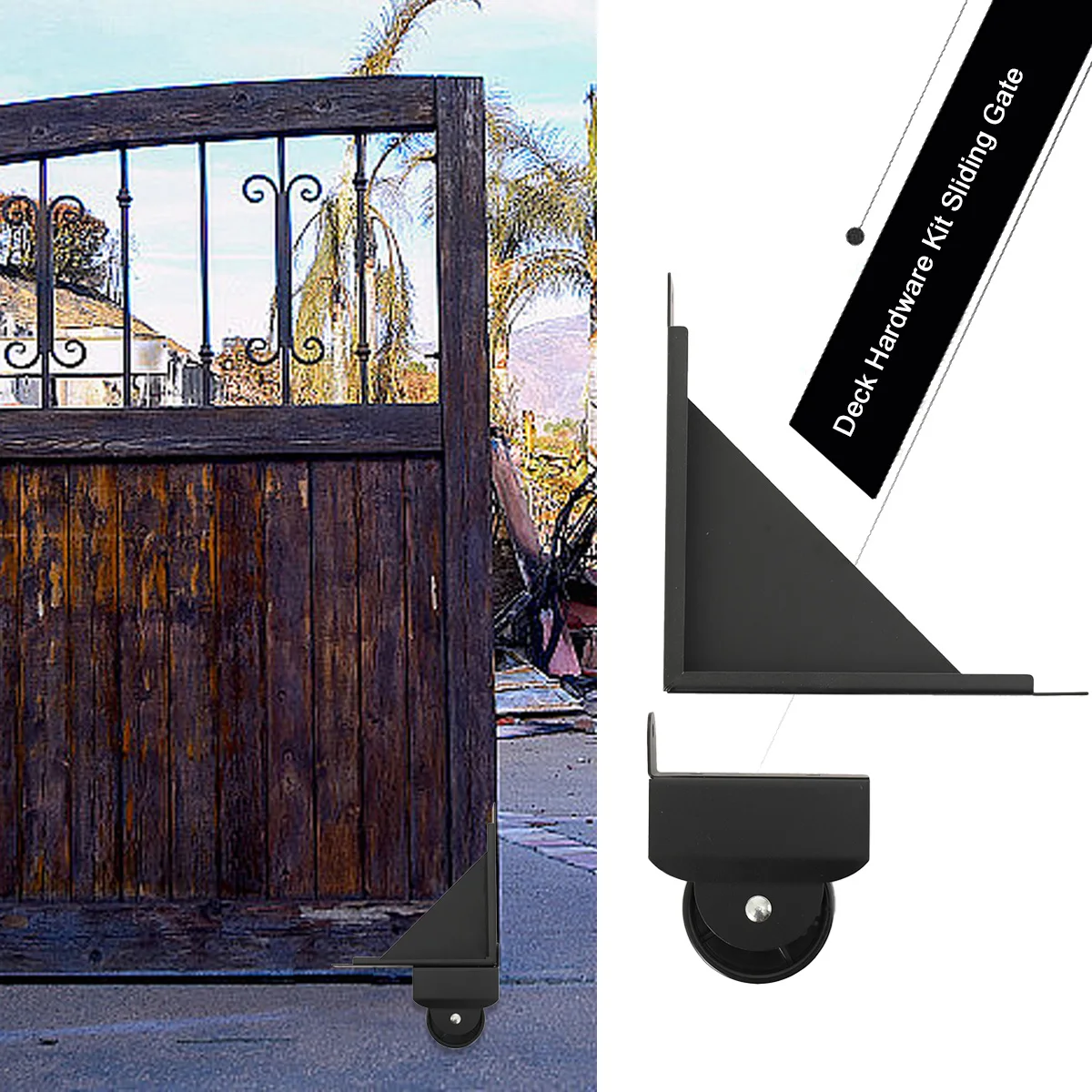 طقم بوابة منزلقة، طقم أدوات سطح السفينة، بوابة خارجية لسياج سطح السفينة، مقاومة للصدأ، فولاذ مطلي بالمسحوق #3