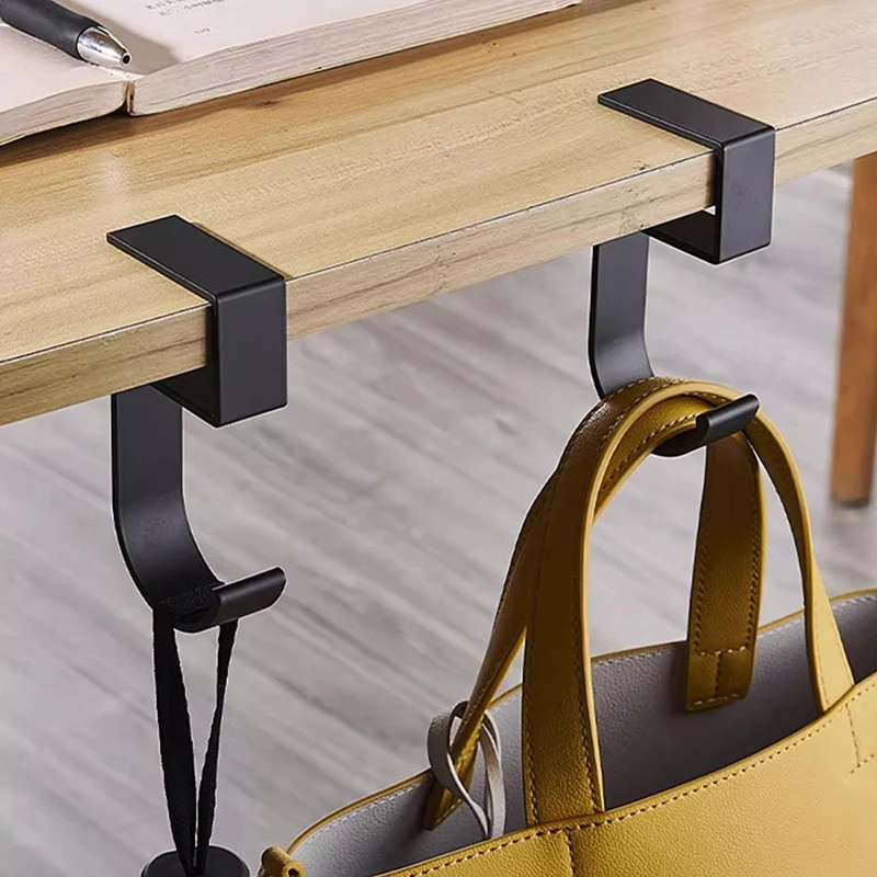 5 Shaped Table Edge Hook Student Desk Side Hanging Bag Removable Office Handbag Holders Table Hooks Office Desk Organizer