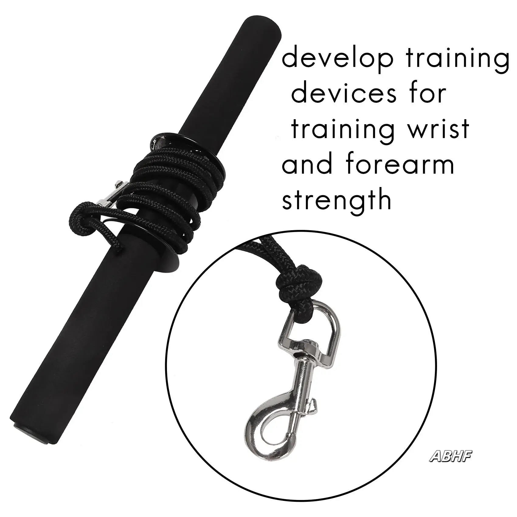 

Wrist Roller Exerciser Trainer Forearm Strength Exerciser Roller Forearm Weights Grip Workout For Fitness