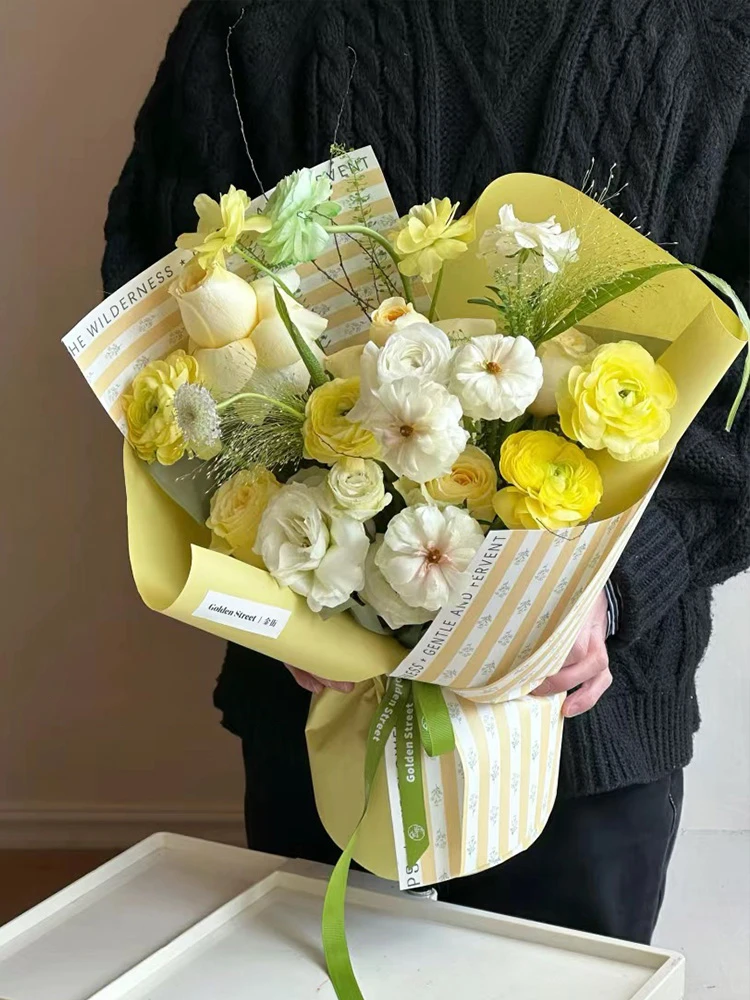 Fresh Literature Atmosphere Paper Korean Wrapping Paper For Flowers Art Aesthetics Kraft Paper Sheets Diy Craft Material Paper