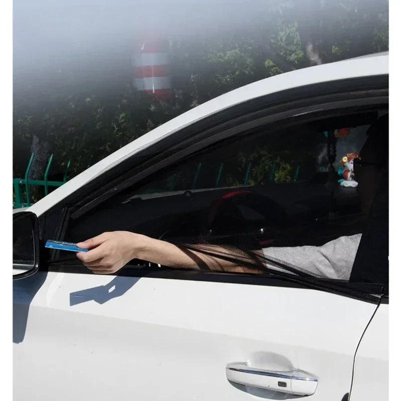 2Pcs Car Window Sunshade Mesh Anti-Mosquito Sun Shade Curtain Block Mesh Screen Car Window Mesh Screen