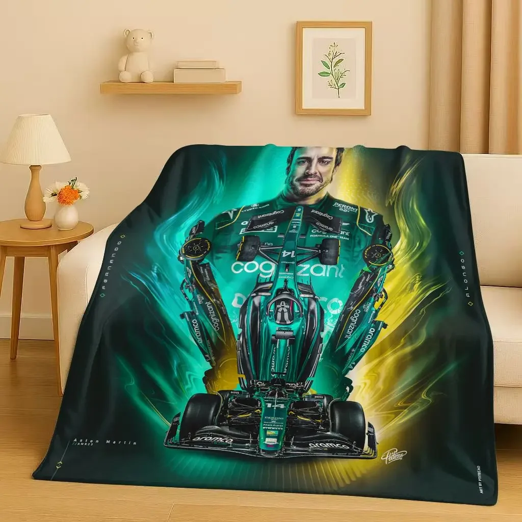 26 Style Racing Car Racer Driver Star Flannel Blanket,Ultra Soft Warm Plush Throw for Home Bedroom Bed Sofa Cover Office Travel