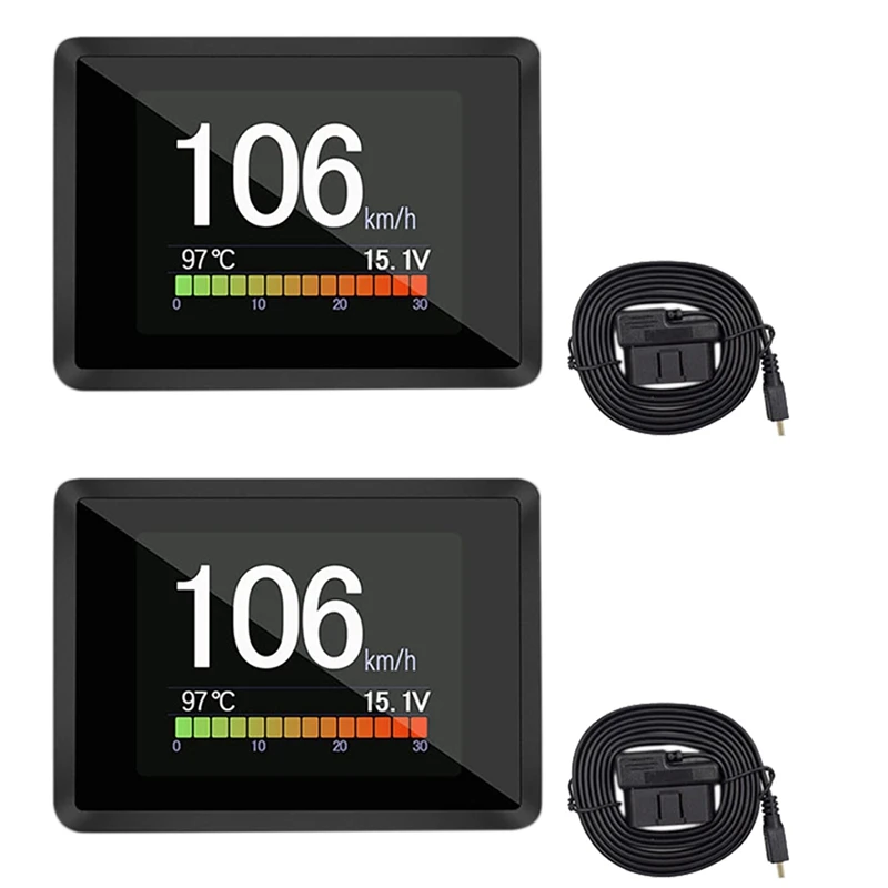 

4X For Car A203 OBD2 On-Board Computer Car Digital Computer Trip Display Speed Fuel Consumption Gauge OBD2 Scanner