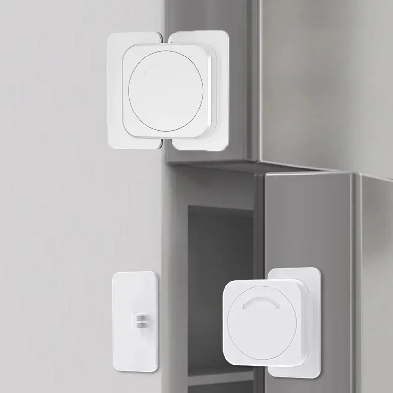 1-7pcs Children's Refrigerator Cabinet Door Lock Anti Opening Buckle Safety Lock Multifunctional Children's Home Security