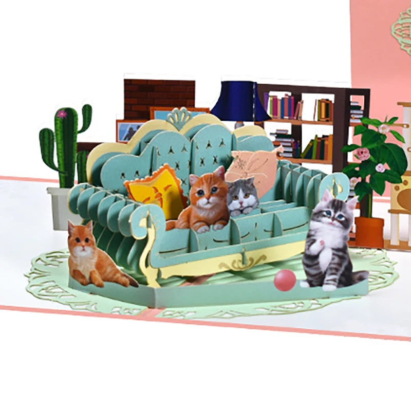 

3D Pop Up Animal Greeting Card – Handmade Paper Card for Birthday, Christmas, Valentine’s Day, Anniversary & Special Occasions