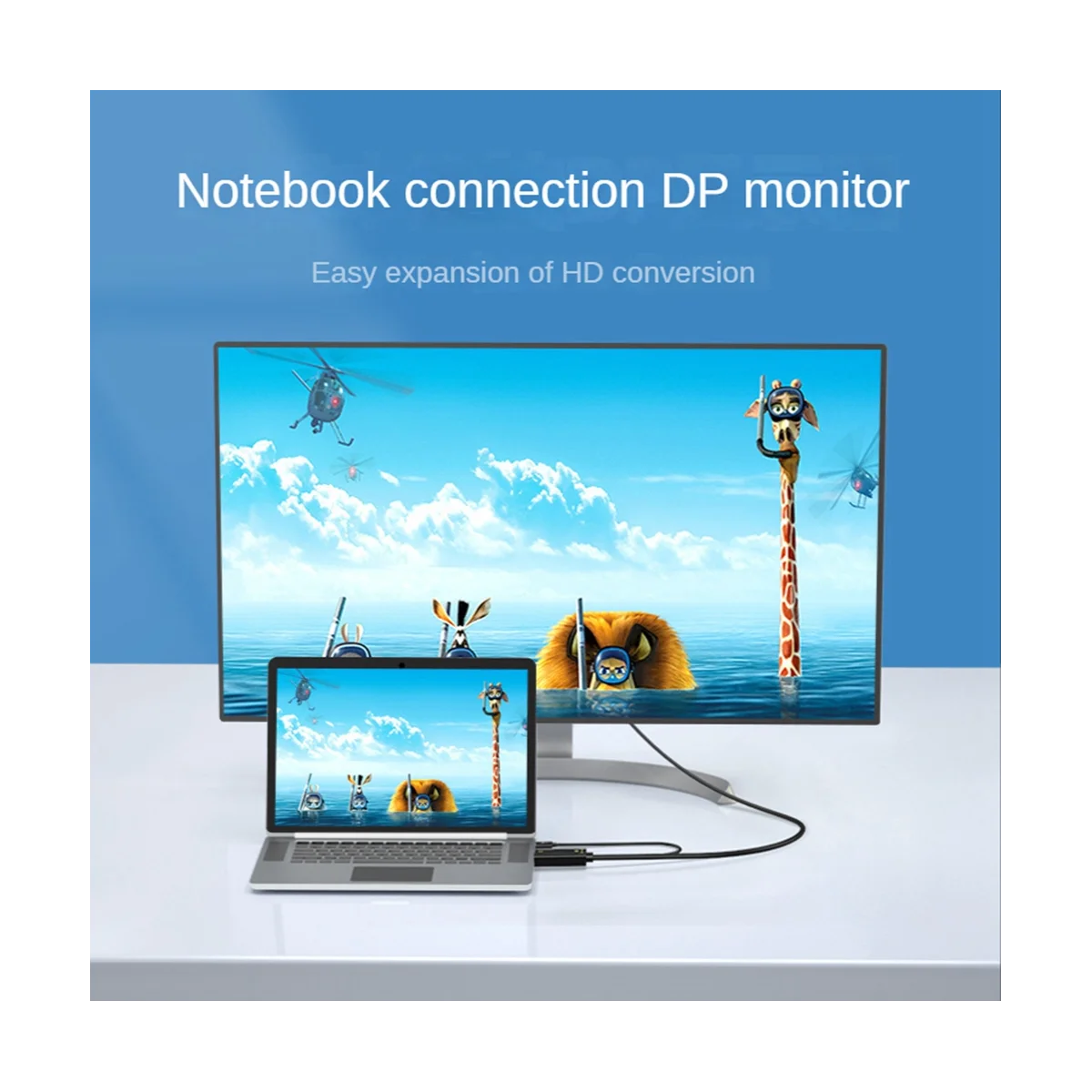 Cable convertidor macho a hembra Displayport, Compatible con HDMI, 4K @ 60Hz, Compatible con DP