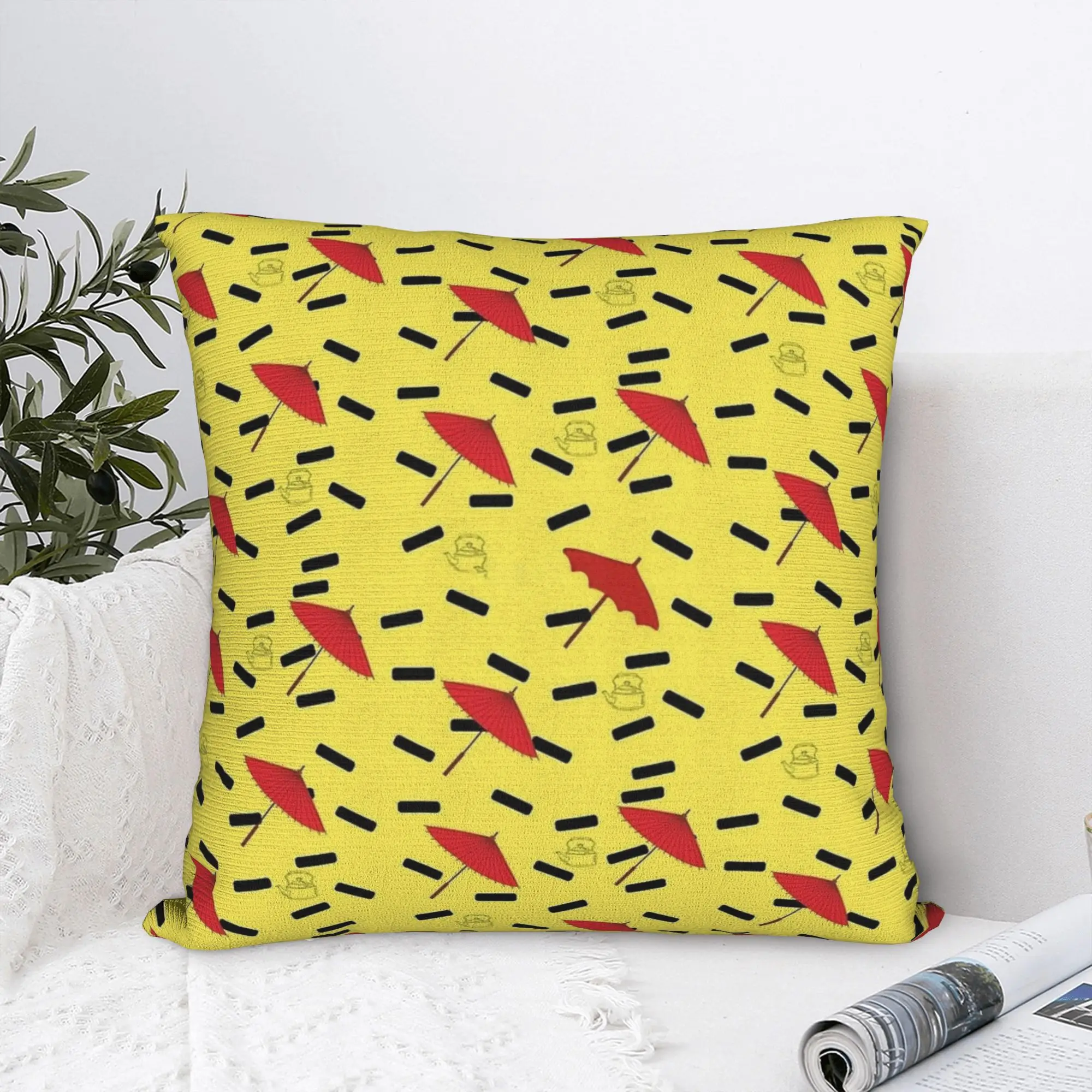 Ryoga Hibiki Inspired Pattern Square Pillow Covers Living Room P-Chan Ranma Anime Manga Cushion Cover Decor Pillow Cover 40*40